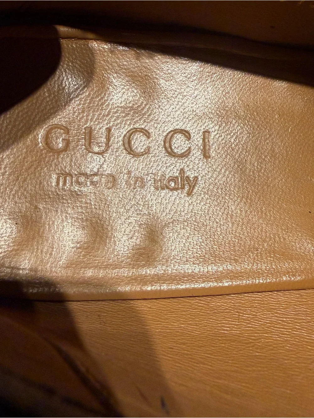 Gucci Black Leather Loafers with Green and Red Web and Gold Horsebit